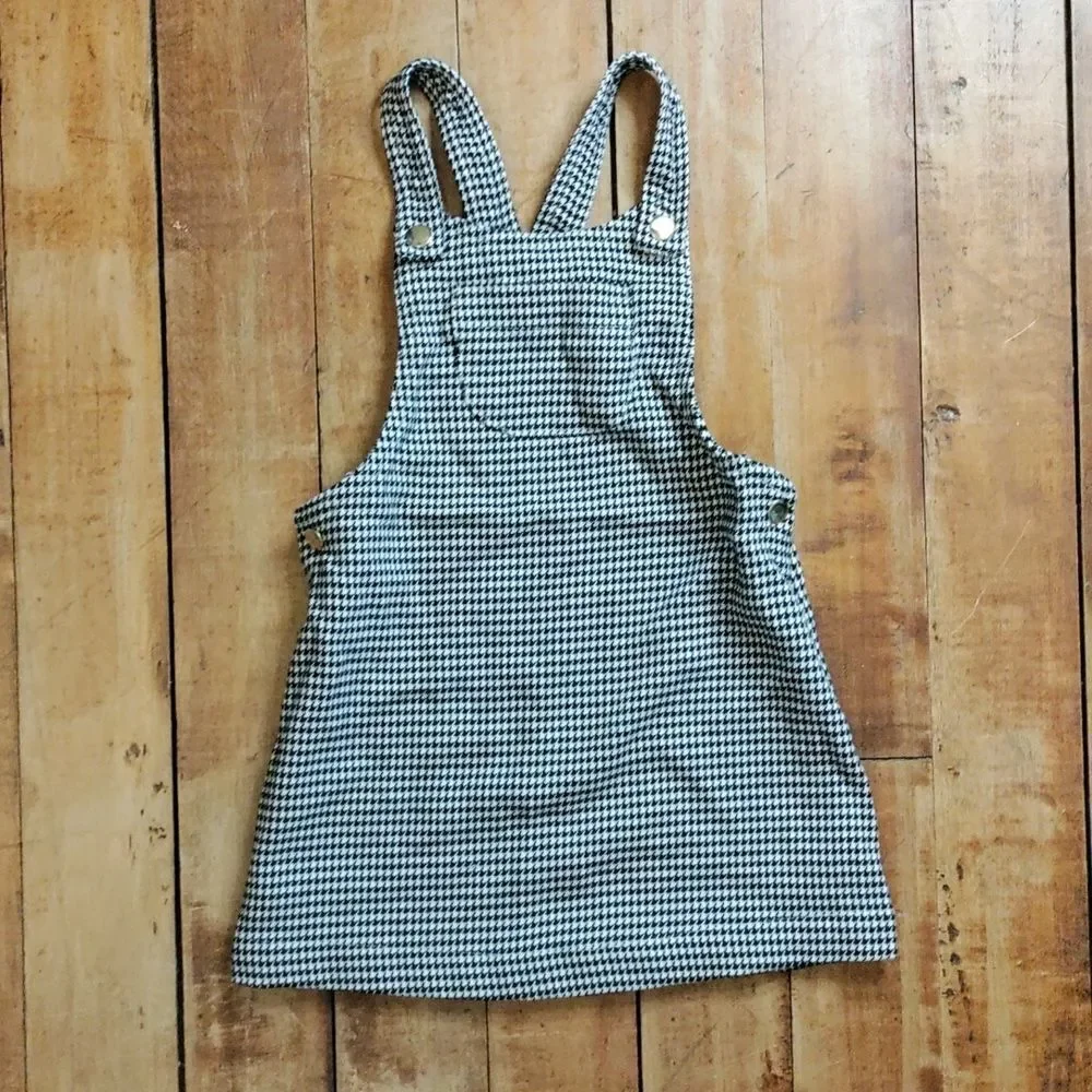 Max Studio dress 3T jumper outfit houndstooth black white neutral